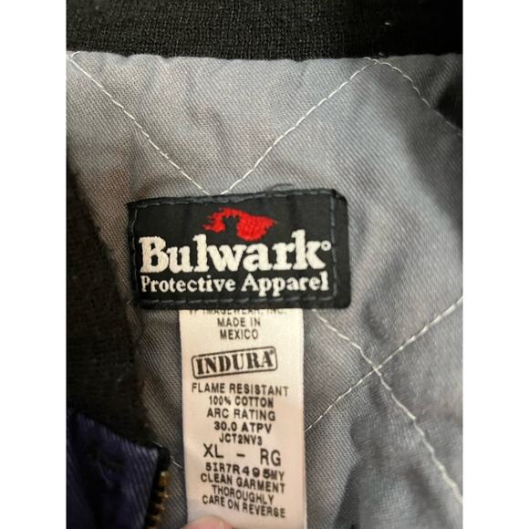 Bulwark FR Bomber Jacket Men XL Fire Resistant Retardant Work Wear Oil Field - Picture 3 of 14